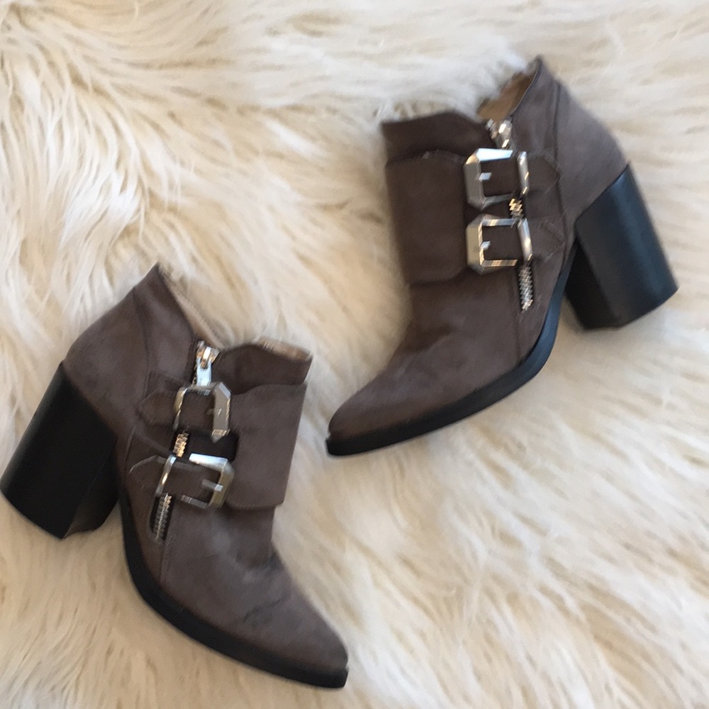Faux suede booties SOLD